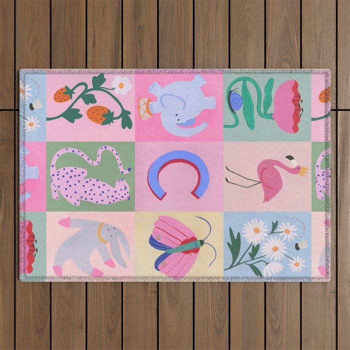 Claire Collage Outdoor Rug Gallery Image 1