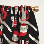 Sock Monkey Santa Window Curtain Gallery Image 2