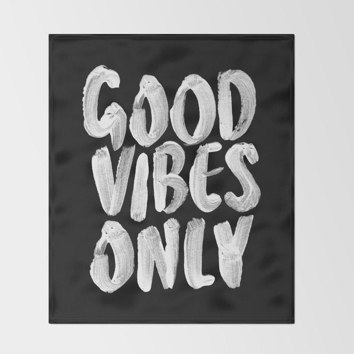 Good Vibes Only Throw Blanket Gallery Image 2