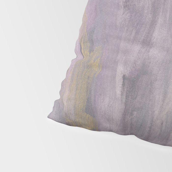 Touching Lavender Black Gold Watercolor Abstract #1 #painting #decor #art #society6 Pillow Sham Gallery Image 4