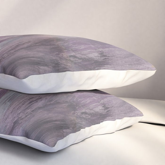 Touching Lavender Black Gold Watercolor Abstract #1 #painting #decor #art #society6 Pillow Sham Gallery Image 3