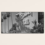 Beverly Hills Hotel, California black and white photograph / black and white photography Desk Mat Gallery Image 3