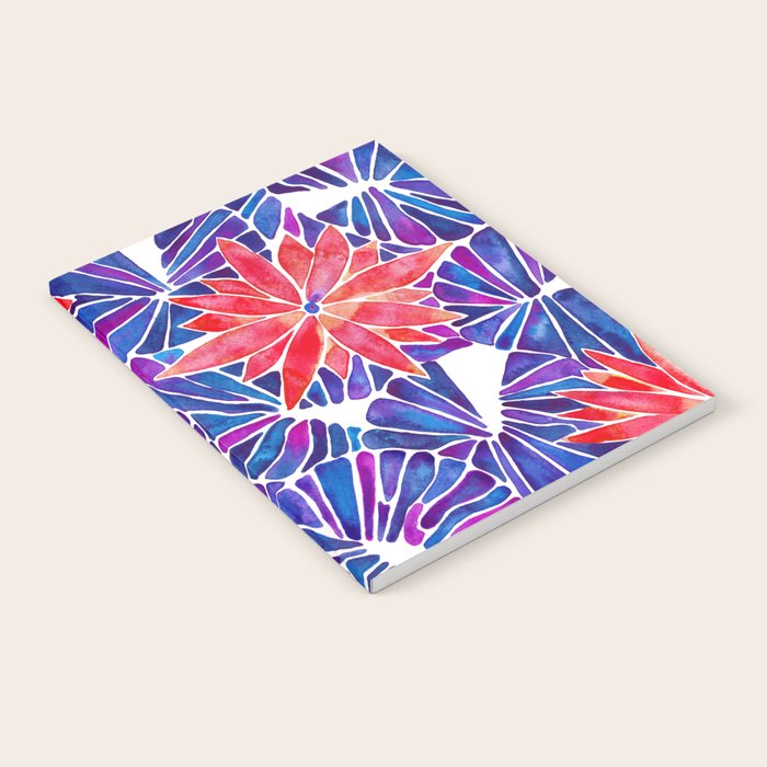 Water Lilies - Indigo & Red Palette Notebook Gallery Image 1