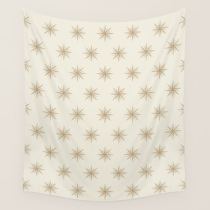 Starburst Retro 3 - Gold  Wall Tapestry Gallery Image 4