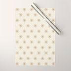 Starburst Retro 3 - Gold  Wrapping Paper Gallery Image 1