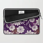 Dahlia Flowers Pattern - Purple and Yellow Laptop Sleeve Gallery Image 2