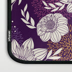 Dahlia Flowers Pattern - Purple and Yellow Laptop Sleeve Gallery Image 3