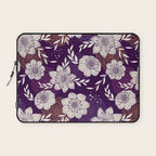 Dahlia Flowers Pattern - Purple and Yellow Laptop Sleeve Gallery Image 1