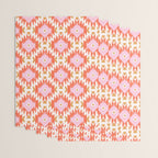 Orange Boho Ikat Pattern Wrapping Paper Gallery Image 3