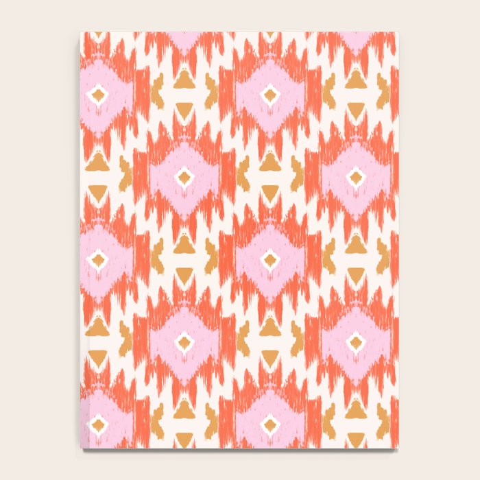 Orange Boho Ikat Pattern Notebook Gallery Image 4