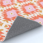 Orange Boho Ikat Pattern Rug Gallery Image 4