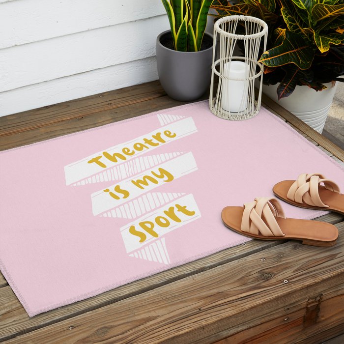 Theater is My Sport Banner Outdoor Rug Gallery Image 2