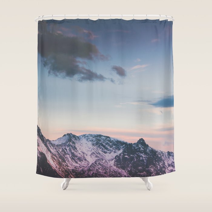 Rocky Mountain Twilight Shower Curtain Gallery Image 1
