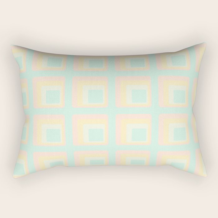 70s mod pale pastels Rectangular Pillow Gallery Image 1