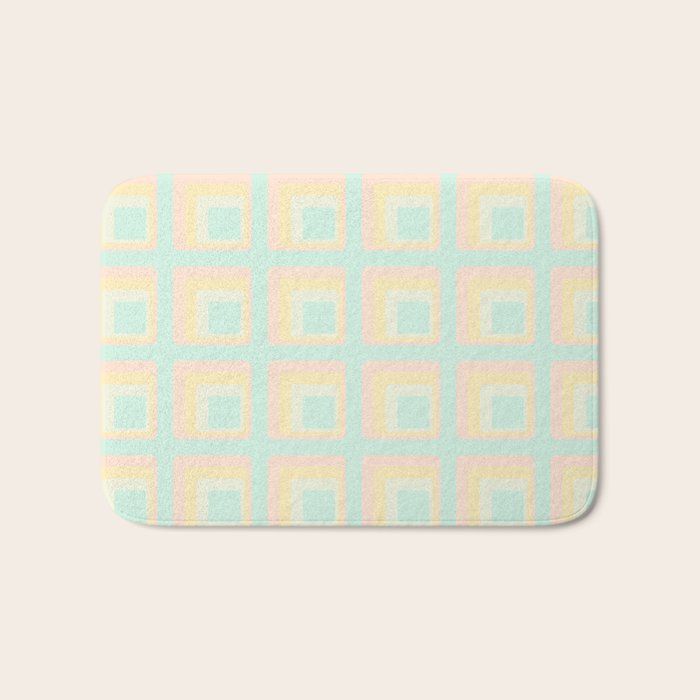 70s mod pale pastels Bath Mat Gallery Image 1