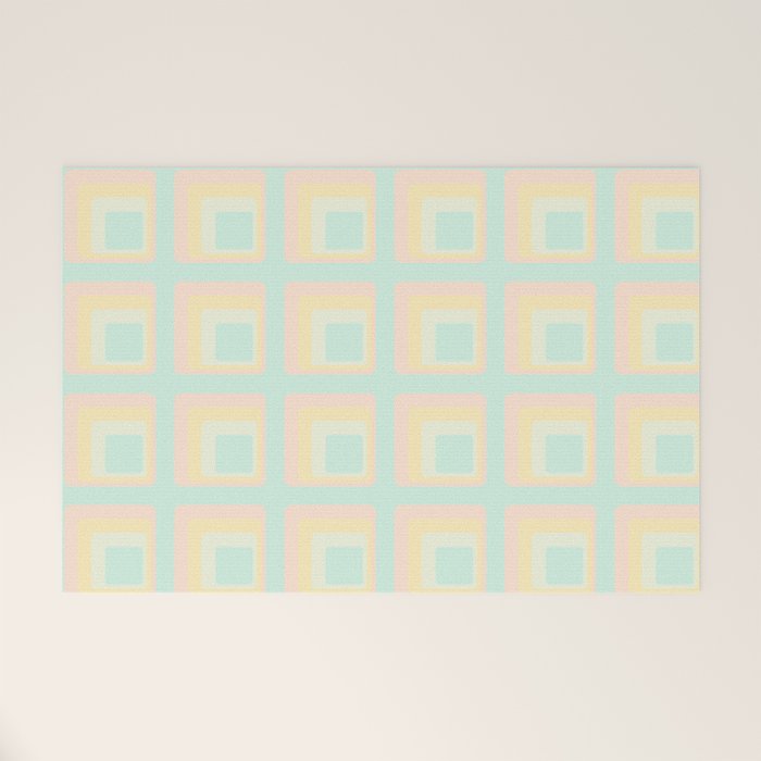 70s mod pale pastels Welcome Mat Gallery Image 1
