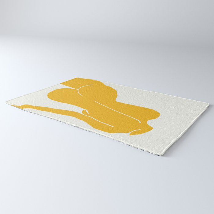Nude in yellow Rug Gallery Image 3