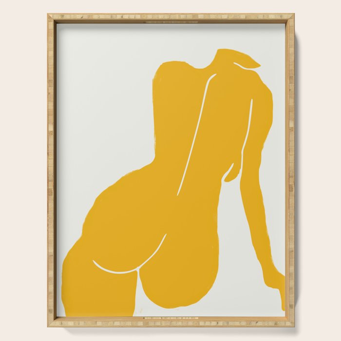 Nude in yellow Serving Tray Gallery Image 1