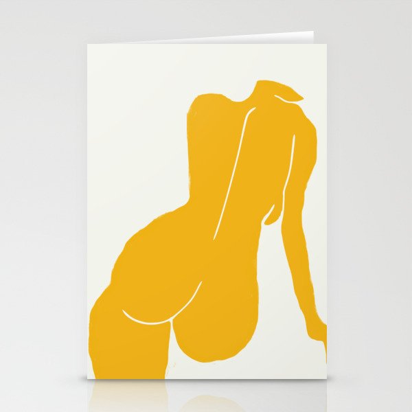 Nude in yellow Stationery Card Gallery Image 2