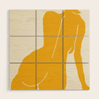Nude in yellow Wood Wall Art Gallery Image 1