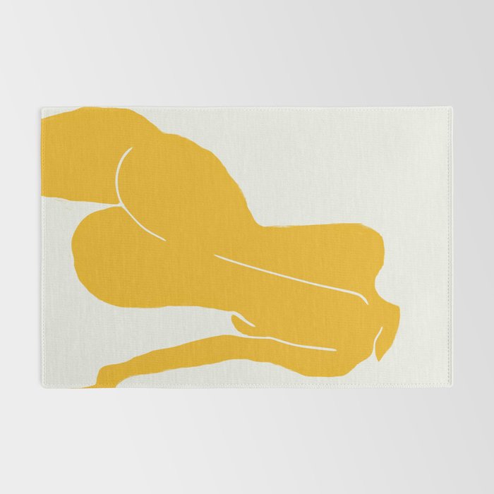 Nude in yellow Rug Gallery Image 2