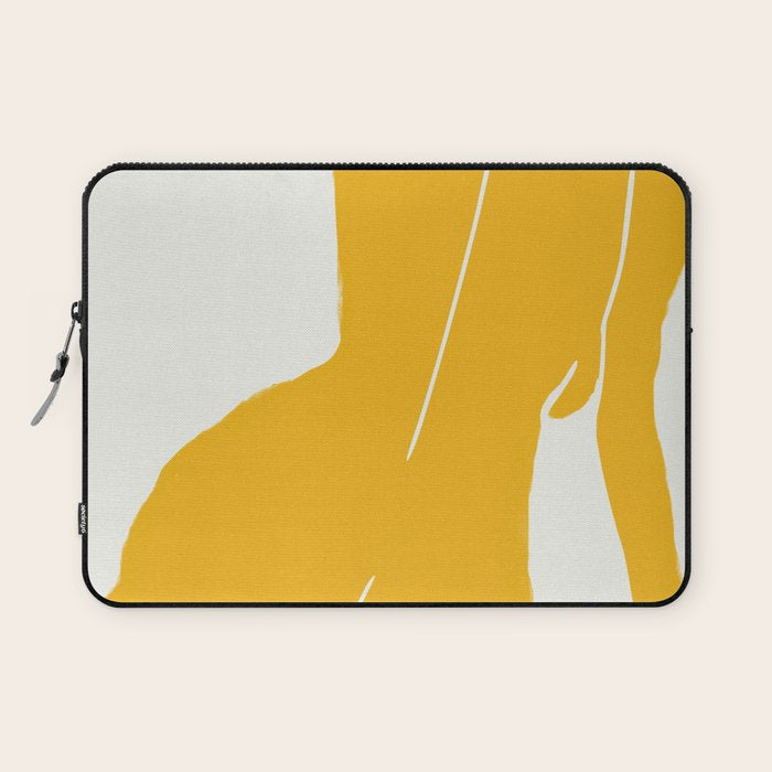 Nude in yellow Laptop Sleeve Gallery Image 1