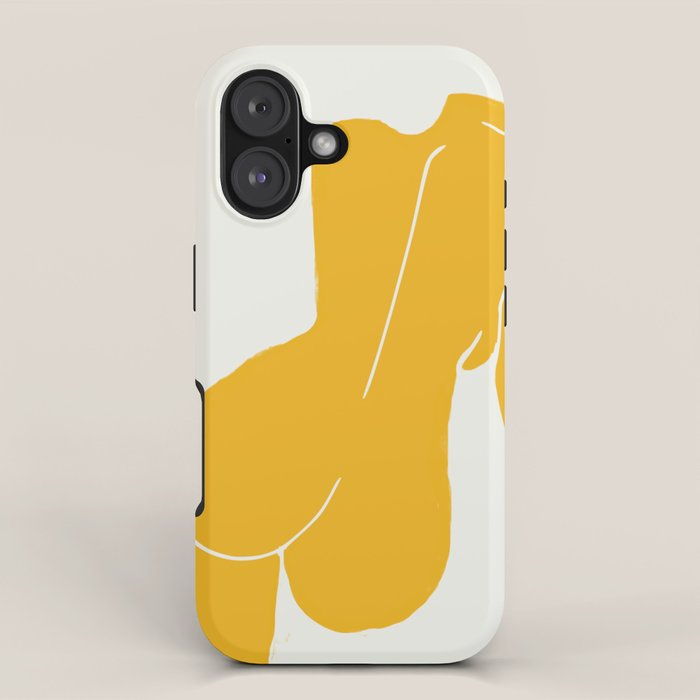 Nude in yellow iPhone Case Gallery Image 1