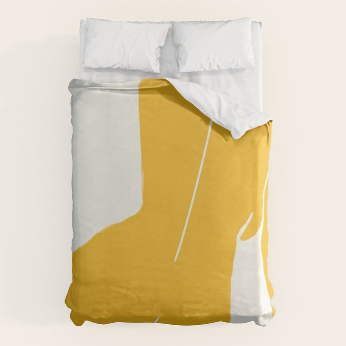 Nude in yellow Duvet Cover Gallery Image 1