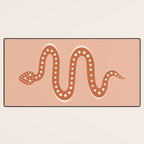 Minimal Snake - Coral & Pink Desk Mat Gallery Image 3