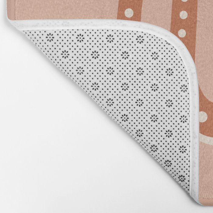 Minimal Snake - Coral & Pink Bath Mat Gallery Image 2