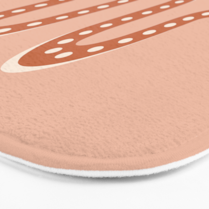 Minimal Snake - Coral & Pink Bath Mat Gallery Image 3