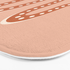 Minimal Snake - Coral & Pink Bath Mat Gallery Image 3
