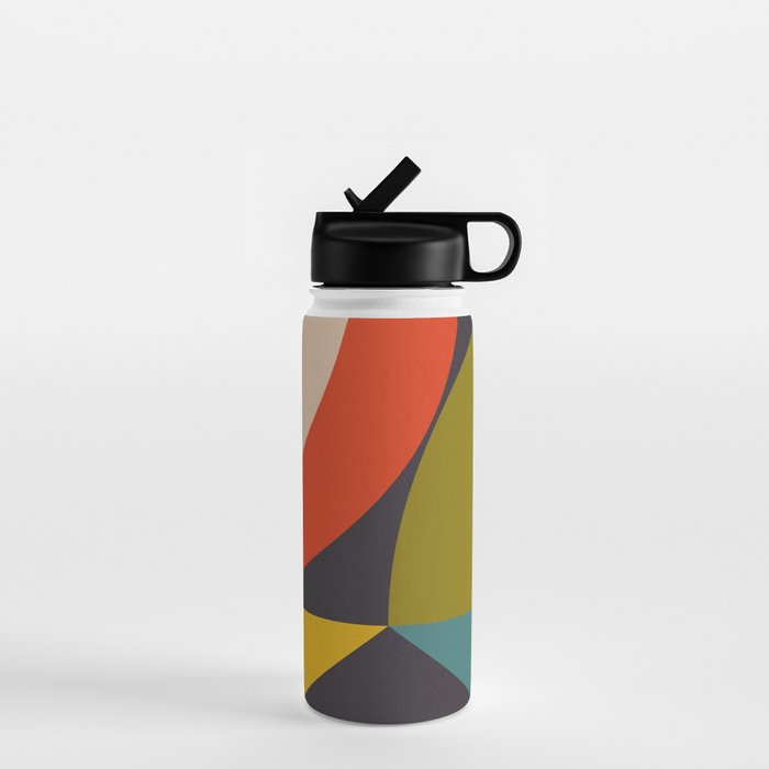mid century bauhaus geometry large 2 Water Bottle Gallery Image 1