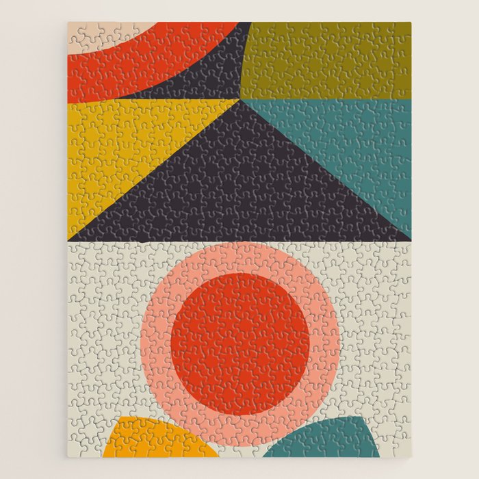 mid century bauhaus geometry large 2 Jigsaw Puzzle Gallery Image 1
