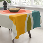 mid century bauhaus geometry large 2 Tablecloth Gallery Image 3