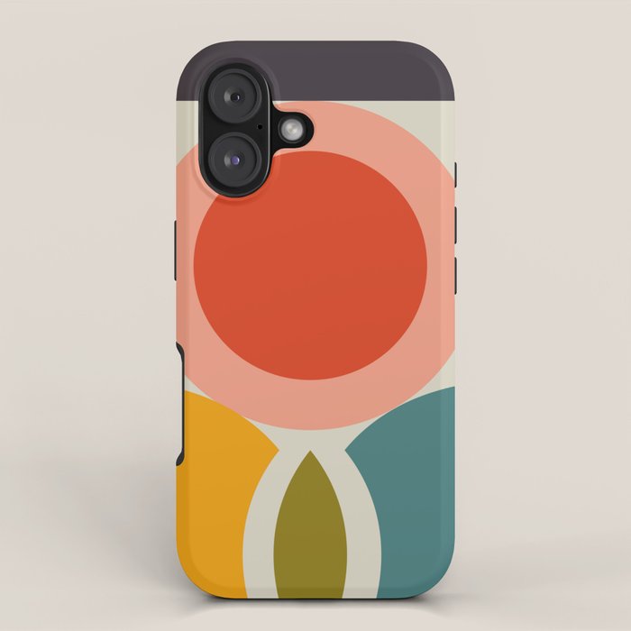 mid century bauhaus geometry large 2 iPhone Case Gallery Image 1