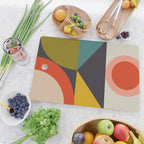 mid century bauhaus geometry large 2 Cutting Board Gallery Image 2
