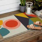 mid century bauhaus geometry large 2 Outdoor Rug Gallery Image 2