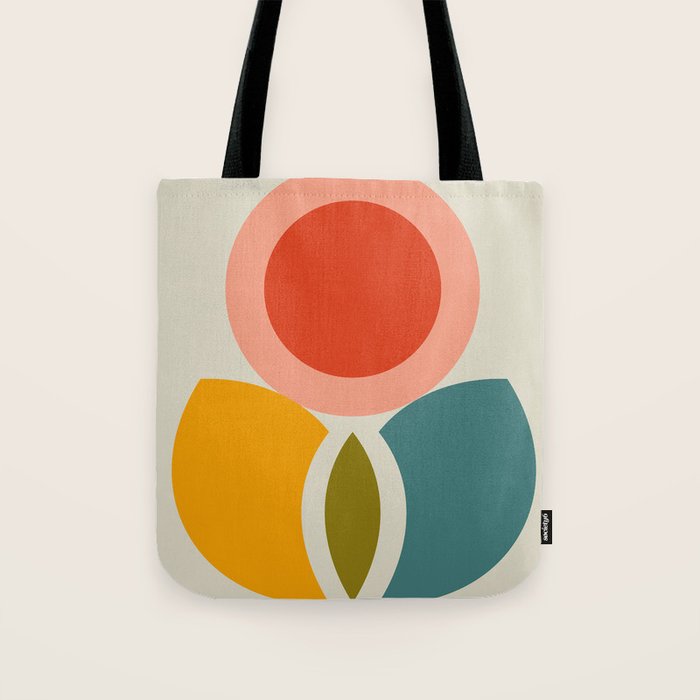mid century bauhaus geometry large 2 Tote Bag Gallery Image 1
