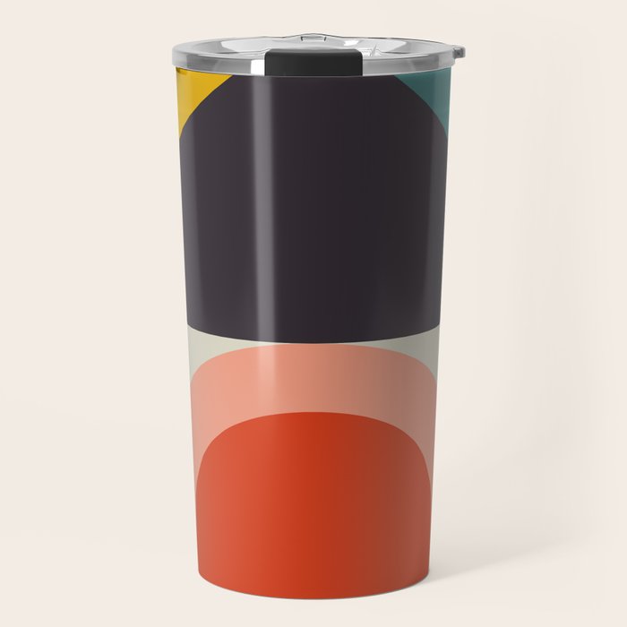 mid century bauhaus geometry large 2 Travel Mug Gallery Image 1