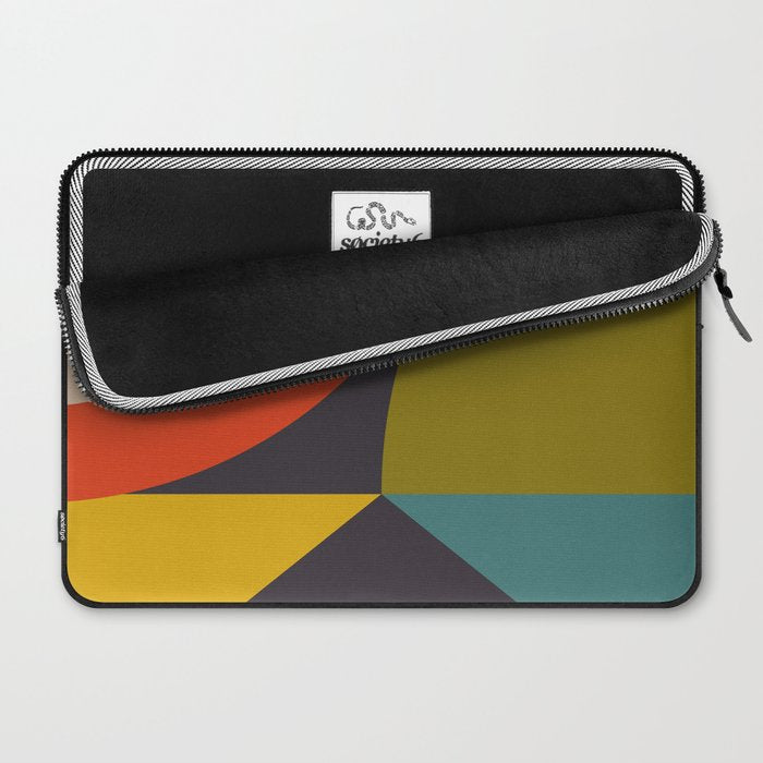 mid century bauhaus geometry large 2 Laptop Sleeve Gallery Image 2