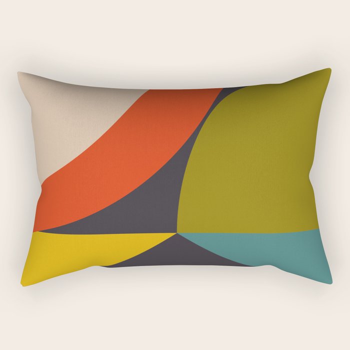 mid century bauhaus geometry large 2 Rectangular Pillow Gallery Image 2