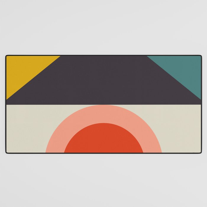 mid century bauhaus geometry large 2 Desk Mat Gallery Image 3