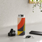 mid century bauhaus geometry large 2 Water Bottle Gallery Image 4
