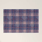 Tartan and Floral Texture Pattern Welcome Mat Gallery Image 1