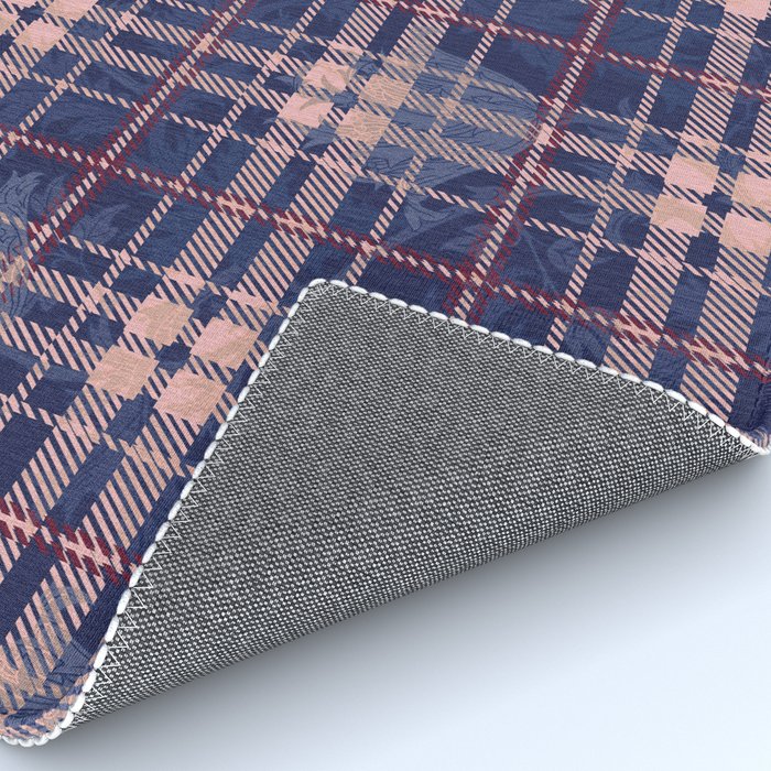 Tartan and Floral Texture Pattern Rug Gallery Image 4