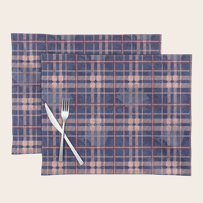 Tartan and Floral Texture Pattern Placemat Gallery Image 1