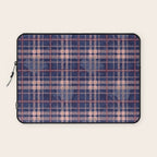 Tartan and Floral Texture Pattern Laptop Sleeve Gallery Image 1