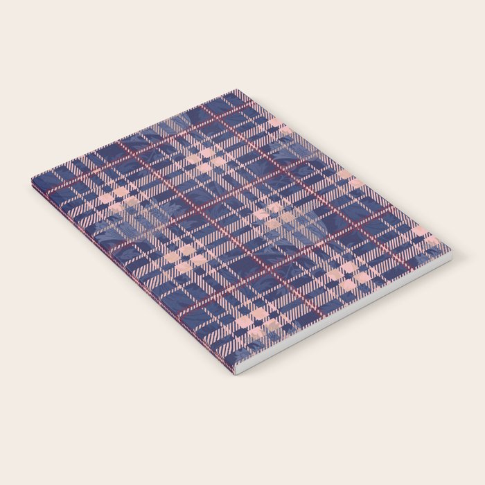 Tartan and Floral Texture Pattern Notebook Gallery Image 2