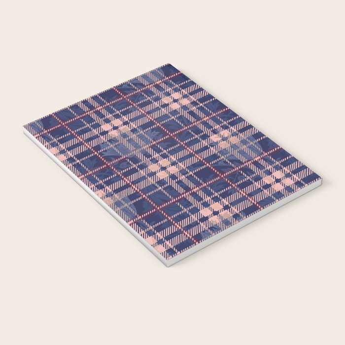 Tartan and Floral Texture Pattern Notebook Gallery Image 3